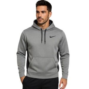 Nike Therma-Fit Gray Pullover Hoodie Sweatshirt — L